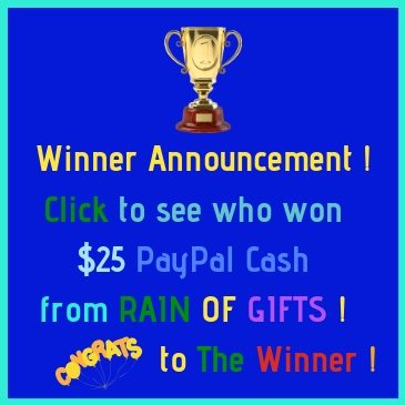 Winner Announcement of our Second $25 PayPal Cash Giveaway !