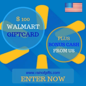 $100 Wallmart Giftcard for USA residents